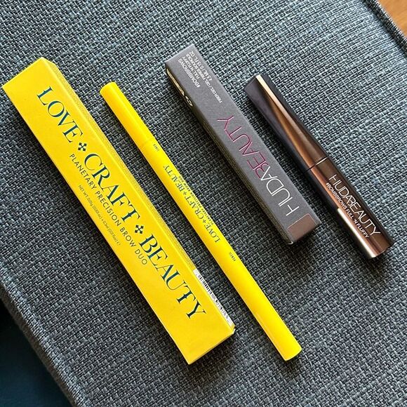 NIB 2Pc Huda Beauty Bomb Brows Full n Fluffy Gel & Precision Brow Pen Pencil Duo - Picture 5 of 12